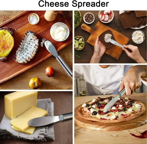 Miniatura 7 de Linwnil Juego de rebanadores de quesos de alambre de acero inoxidable, cortador de queso ajustable para cortar quesos suaves, semiduros y duros