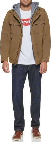 Miniatura 3 de Levi's Chaqueta estilo militar con capucha de algodón lavado para hombre