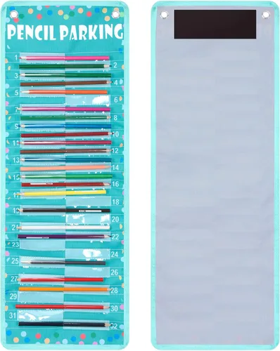 Miniatura 8 de Sabary - Organizador de bolsillo para lápices, dispensador de lápices con gráfico, soporte de bolsillo para lápices en nylon con ojales y tira