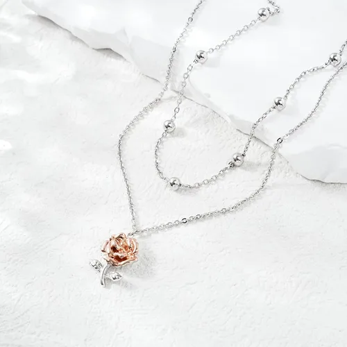 Miniatura 70 de CHIC & ARTSY Tobilleras delicadas de plata de ley S925 para verano, pulsera de tobillo ajustable multicapa para playa, joyería de pie para mujer