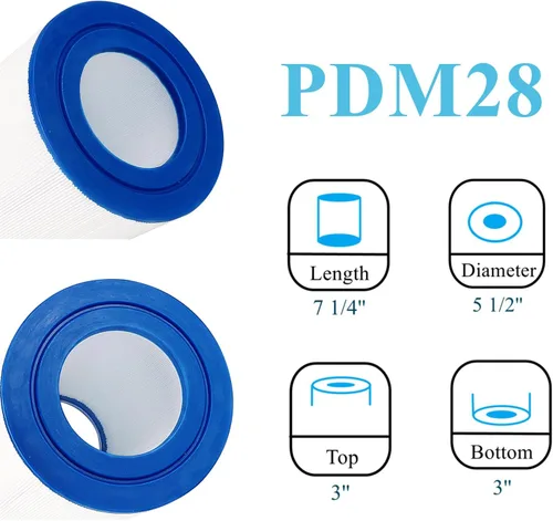 Miniatura 2 de Filtro de bañera de hidromasaje PDM28 Reemplazo para filtro de cartucho de filtro de spa para Aquarest Dream Maker Crest 461273 Filbur FC-9944, Spa