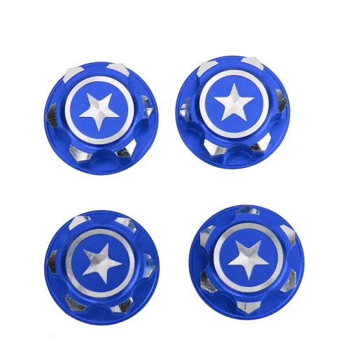 Miniatura 2 de Tuerca de rueda hexagonal, 4 tuercas de metal de 0.669 in para montaje de rueda hexagonal, compatibles con automóvil (Mazarine)
