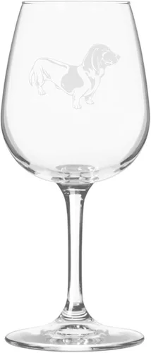 Miniatura 541 de Copa de vino de 12.75 onzas con diseño de perro grabado
