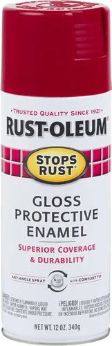Miniatura 6 de Rust-Oleum - Pintura en aerosol antióxido Stops Rust, 12 onzas líquidas por bote, color negro brillante, modelo 7779830-2PK, paquete de 2