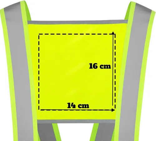 Miniatura 5 de Chaleco de seguridad personalizado correas ligero ajustable de alta visibilidad reflectante chaleco de seguridad construcción exterior Amarillo-b