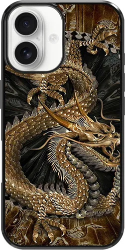 Miniatura 57 de Funda para iPhone Air - Funda de teléfono con patrón de dragón dorado chino - Funda de TPU con protección de absorción de impactos