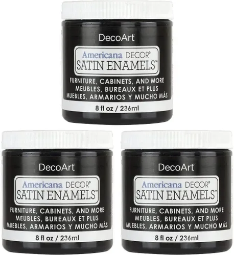 Miniatura 15 de DecoArt Americana Decor ADSA02 - Pintura acrílica esmaltada satinada, color blanco puro, ADSA02, 8 onzas líquidas, tarro (paquete de 3)