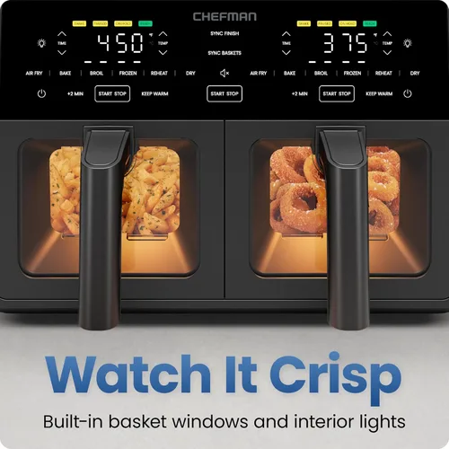 Miniatura 8 de Chefman Freidora de aire – Freidora de aire compacta de 4 cuartos de galón para comidas rápidas y fáciles, cuenta con tecnología Hi-Fry para una