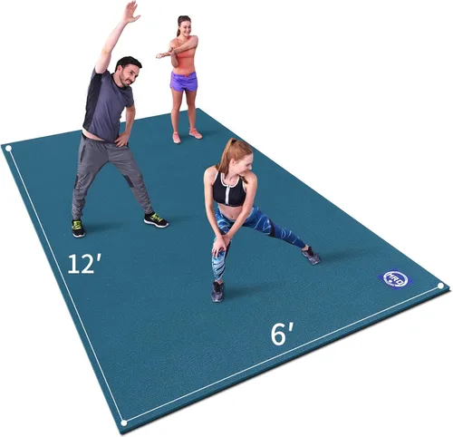 Miniatura 9 de MRO Extra Large Exercise Mat For Home Gym, 15'x6'/12'x6'/9'x6'(7mm) Workout Mats for Gym Flooring, Non-Slip, Extra Thick Durable Cardio Mat, Ideal