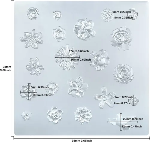 Miniatura 2 de Funshowcase Molde de silicona epoxi de resina de flores pequeñas