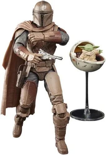 Star Wars The Black Series The Mandalorian and Grogu (Arvala-7) Toys - Figuras de acción The Mandalorian a escala de 5.9 in, para niños a partir de