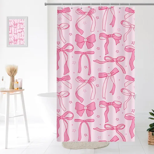 Miniatura 15 de Decoración de baño hippie retro, cortina de ducha de vaca y fresa, tela de poliéster impermeable, 72 x 72 pulgadas, albaricoque