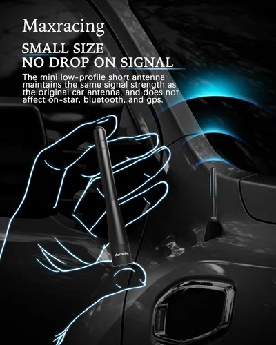 Miniatura 4 de MAXRACING - Antena corta para camión compatible con Z3 y Z4 1996-2016, segura para autolavado, antena de repuesto de aluminio