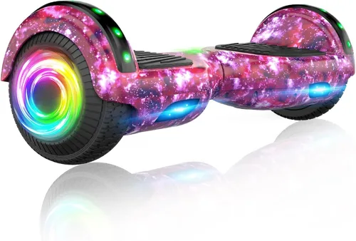 Miniatura 2 de SISIGAD Scooters for Kids Ages 7-12, with Built-in Bluetooth Speaker and 6.5" Colorful Lights Wheels, Safety Certified Self Balancing Scooter H4-rosa