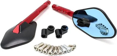 Miniatura 6 de Espejos traseros universales para motocicleta, espejos retrovisores CNC para Kawasaki para VERSYS 1000 ER6N para Yamaha XTZ 250 FZ6R para Suzuki Azul