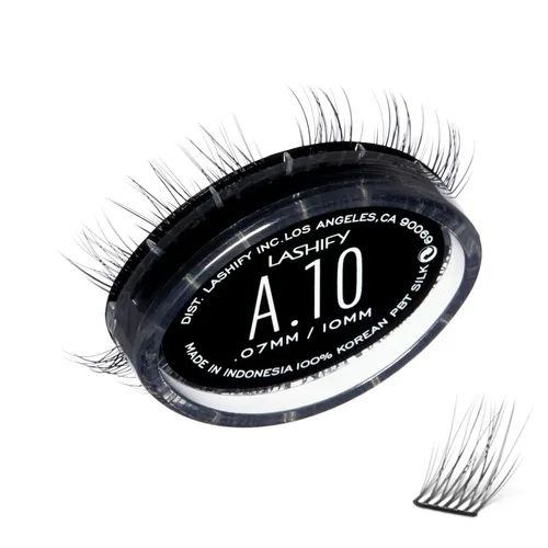 Lashify Amplify - Recambio de extensiones de pestañas Gossamer de 0.394 pulgadas, color negro, pestañas postizas fáciles para un aspecto natural
