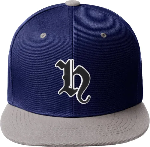 Miniatura 710 de Daxton Gorra clásica con visera de billete plano con letras del alfabeto inglés antiguo de la A a la Z