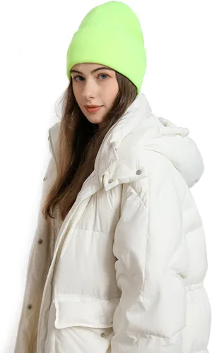 Miniatura 6 de ecodudo Gorros de acrílico para mujeres y hombres, gorro de punto suave y cálido con puños
