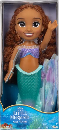 Miniatura 4 de The Little Mermaid Disney Little Mermaid Movie - Impresionante muñeca Ariel de 15 pulgadas con cola iridiscente nacarada y aletas de tela brillante
