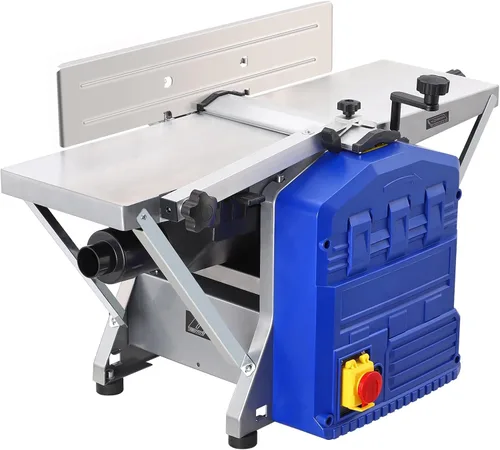 Towallmark - Cepilladora de mesa de trabajo de 1250 W con bajo trabajo de polvo para cepillado y grosor de madera dura y blanda