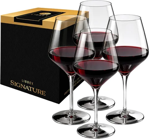 Miniatura 14 de Libbey Signature - Copas de vino multiusos, con tallo, modernas copas de vino rojo y blanco, juego de 4, elegante juego de regalo de copas de vino
