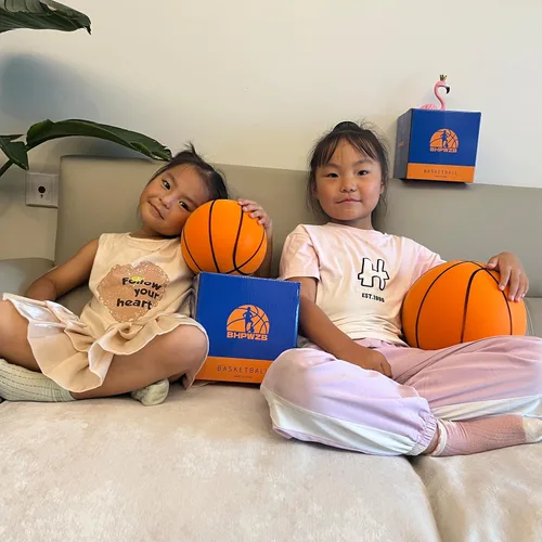 Miniatura 9 de Pelota de baloncesto silenciosa Tamaño Regalo Embalaje Cumpleaños Bola de espuma para interiores Naranja Dribbling silencioso para entrenamiento