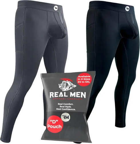 Miniatura 76 de Real Men ABCD Pouch - Pantalones de compresión para hombre, paquete de 1, 2 y 3, leggings para hombre, pantalones de yoga, medias, capa base