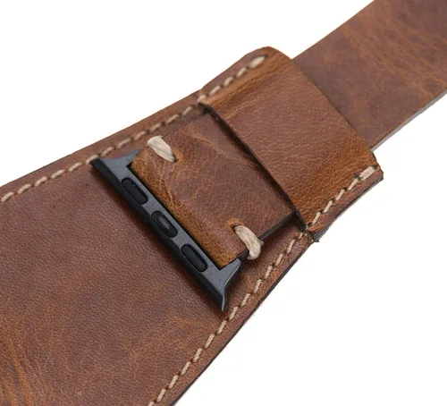Miniatura 5 de VENOULT - Correa de cuero genuino para Apple Watch de 1.929 in a 1.496 in para Watch Series 11-1, hombre o mujer 1.772 in, 1.732 in, 1.614 in, 1.575