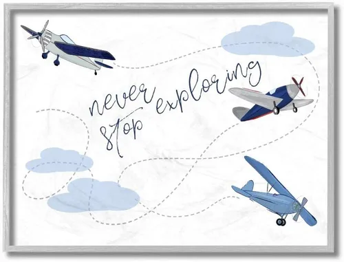 Miniatura 36 de Placa de pared The Kids Room by Stupell Aviones, trenes y automóviles, 16 x 20 pulgadas