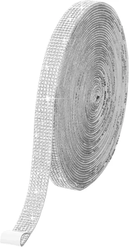 Miniatura 8 de Zonon - Tiras adhesivas con diamantes de imitación para manualidades y decoración de Navidad, automóvil y celular, rollo, cinta con joyas, 2 mm