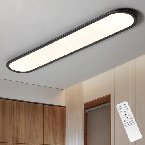 Miniatura 10 de Ganeed Lámpara de techo LED de 27.6 pulgadas, lámparas de techo lineales de alto brillo, blanco frío de 6000 K, luminaria moderna ultra fina