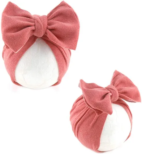Miniatura 3 de Gorro de terciopelo de terciopelo para bebé niña, con lazo anudado para la cabeza, de gran tamaño, gorro indio, cálido para recién nacidos, niños