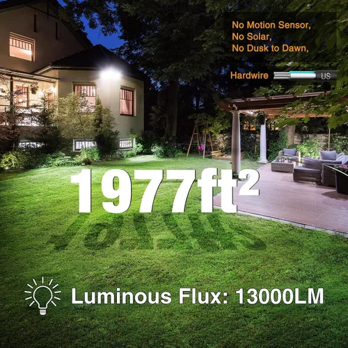 Miniatura 3 de Onforu Luces de inundación de 130 W para exteriores, luz LED de brillo de 13000 lm en el exterior, reflector exterior LED impermeable IP65 con 3