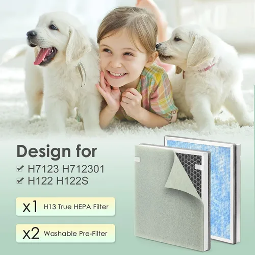 Miniatura 3 de H7123101 H211 - Filtro de repuesto compatible con el purificador de aire Govee H7123 y Homvana H211 H211S y Govee-Life H7123101, filtros HEPA