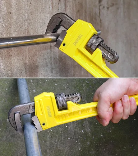 Miniatura 4 de DOWELL Llave de tubo de 12 pies, agarre cómodo, acero fundido confiable y duradero para un uso duradero