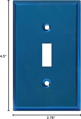 Miniatura 143 de ENERLITES Placa de Pared Metálica para Interruptor de Luz de Palanca, Acero Inoxidable 201, Resistente a la Corrosión, Tamaño Estándar 1-Gang 4.50