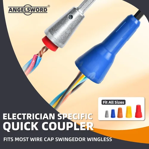 Miniatura 4 de ANGELSWORD Pelacables de 12 AWG para taladro, herramienta de pelado de cables, herramienta de electricista profesional, el compañero perfecto