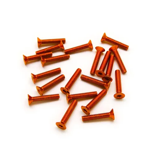 Miniatura 32 de 20 tornillos avellanados M3 6063 de aluminio hexagonal (colores anodizados) (0.236 in, 0.394 in, 0.630 in, 0.787 in) (M3 x 0.236 in, negro)