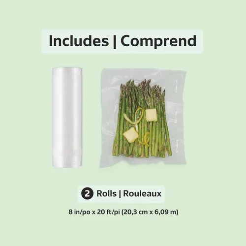 Miniatura 6 de Rollo de bolsas para comida de 8 pulgadas FSFSBF0526-P00 de 20 pies de largo