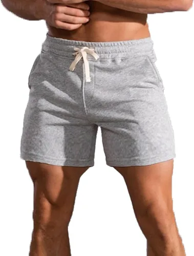 Miniatura 16 de Pantalones cortos de algodón de 5.5/7 pulgadas para hombre, pantalones cortos de entrenamiento de algodón con bolsillos