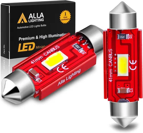 Alla Lighting 41mm/42mm 578 211-2 212-2 bombillas LED festón, 6000K xenón blanco CAN-Bus, luces de interior, domo, mapa, maletero, lámparas de 6K