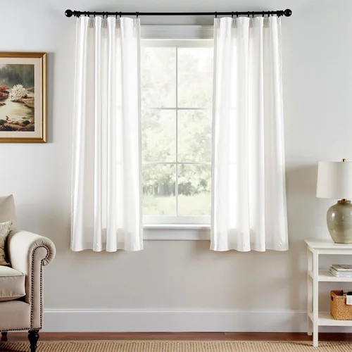 Miniatura 32 de JINCHAN Cortinas de lino de 108 pulgadas de largo, juego de 2 paneles, cortinas de ventana para sala de estar y dormitorio, cortinas