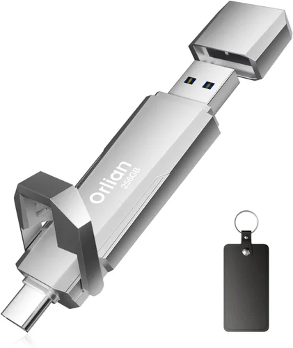 Miniatura 11 de Orlian Unidad de estado sólido SSD portátil externa de 64 GB, hasta 450 MB/s USB 3.2 Gen 2 de estado sólido, tipo C + USB A Dual Drive