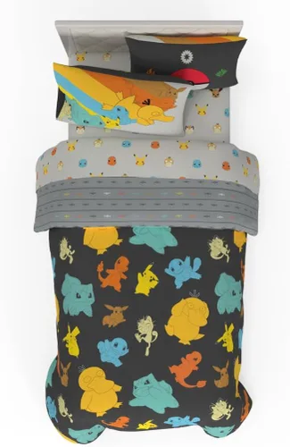 Miniatura 74 de Franco - Juego de ropa de cama para niños, edredón y sábanas supersuaves con funda de almohada, 5 piezas, tamaño individual, Jurassic World, 6A1348