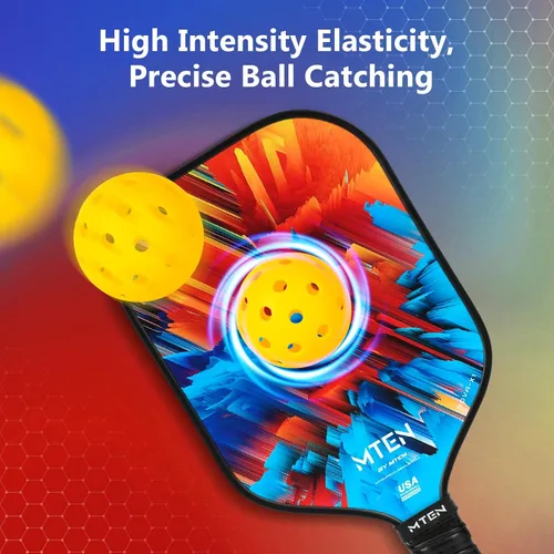Miniatura 6 de Paletas de pickleball, paletas de pickleball de fibra de carbono, superficie de carbono USAPA, núcleo de fibra de carbono, mango de cuero cómodo