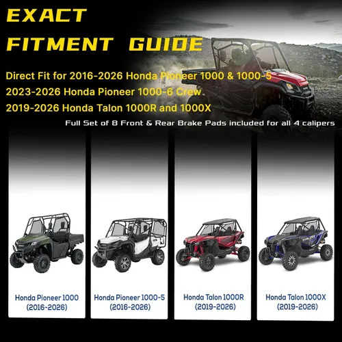Miniatura 3 de Para Honda Pioneer 2016-2021 Honda Pioneer 1000/2016-2021 Honda Pioneer 1000-5/2019-2021 Honda Talon 1000R y 1000X - Reemplaza 06451-HL4-A01 Disco