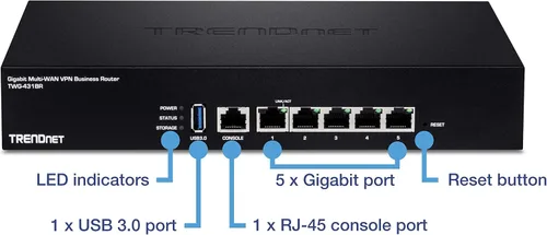 Miniatura 2 de TRENDnet Router de banda ancha de 4 puertos, 4 puertos de conmutador dúplex medio completo de 10-100 Mbps, reconocimiento instantáneo, gestión