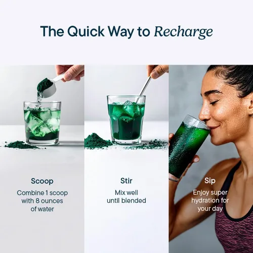 Miniatura 4 de Santo Remedio Hydration Plus - Mezcla de bebida en polvo con electrolitos con fibra y verduras, hidratación instantánea, apoyo inmunológico