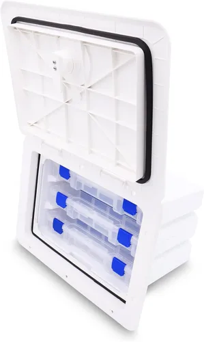Miniatura 2 de T-H Marine - Caja de aparejos de sellado seguro para barco - Compartimento de cubierta incluye 3 bandejas de señuelos Plano - Los sellos dobles