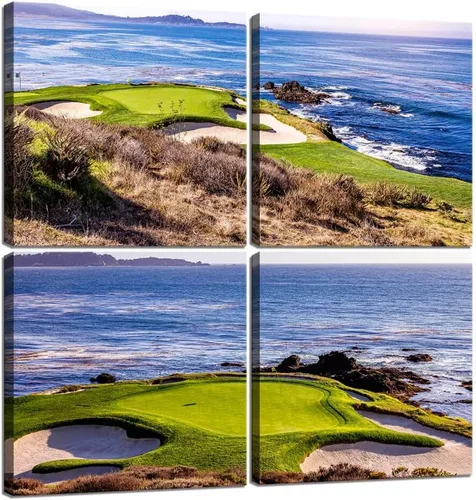 Miniatura 19 de Pankila Imágenes artísticas para pared de campo de golf, póster en lienzo impreso de golf de Estados Unidos, decoración de pared para sala de estar